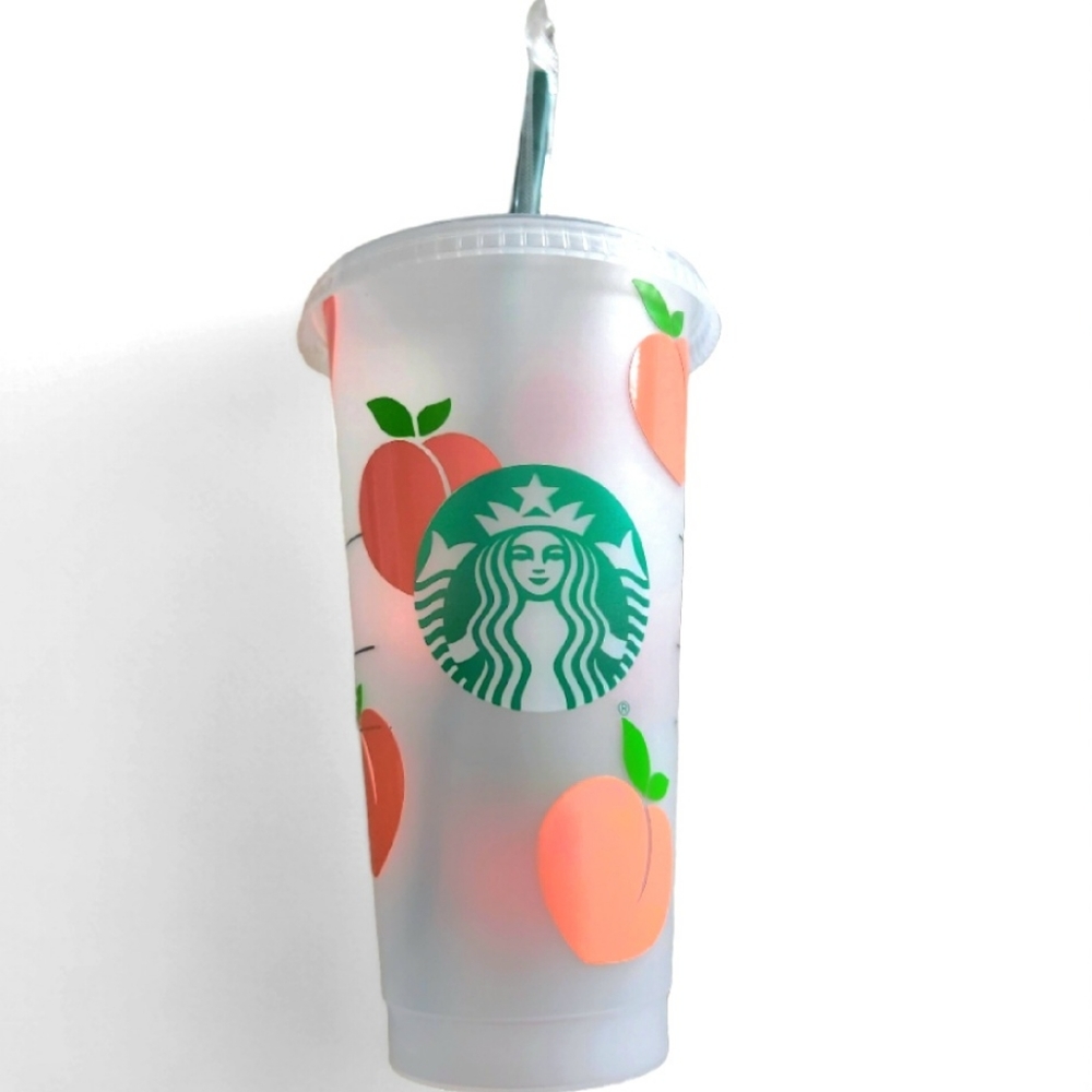 Peach 🍑 Starbucks Cold Cup 🍑 Custom Made